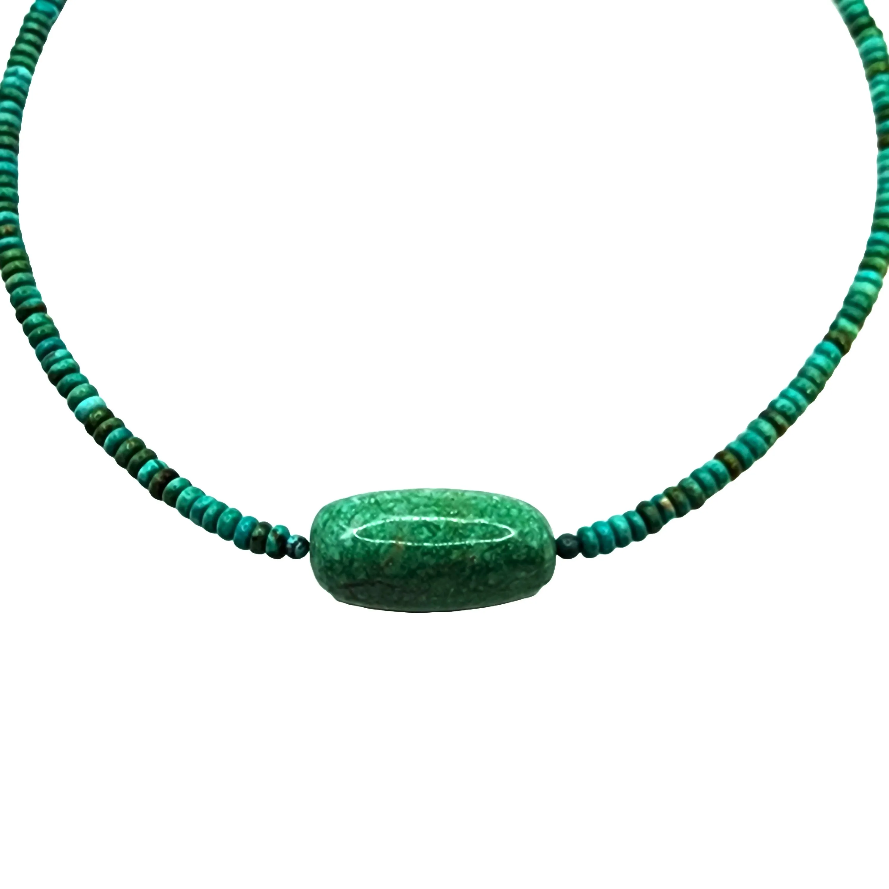 Natural Turquoise Necklace - 19 Long