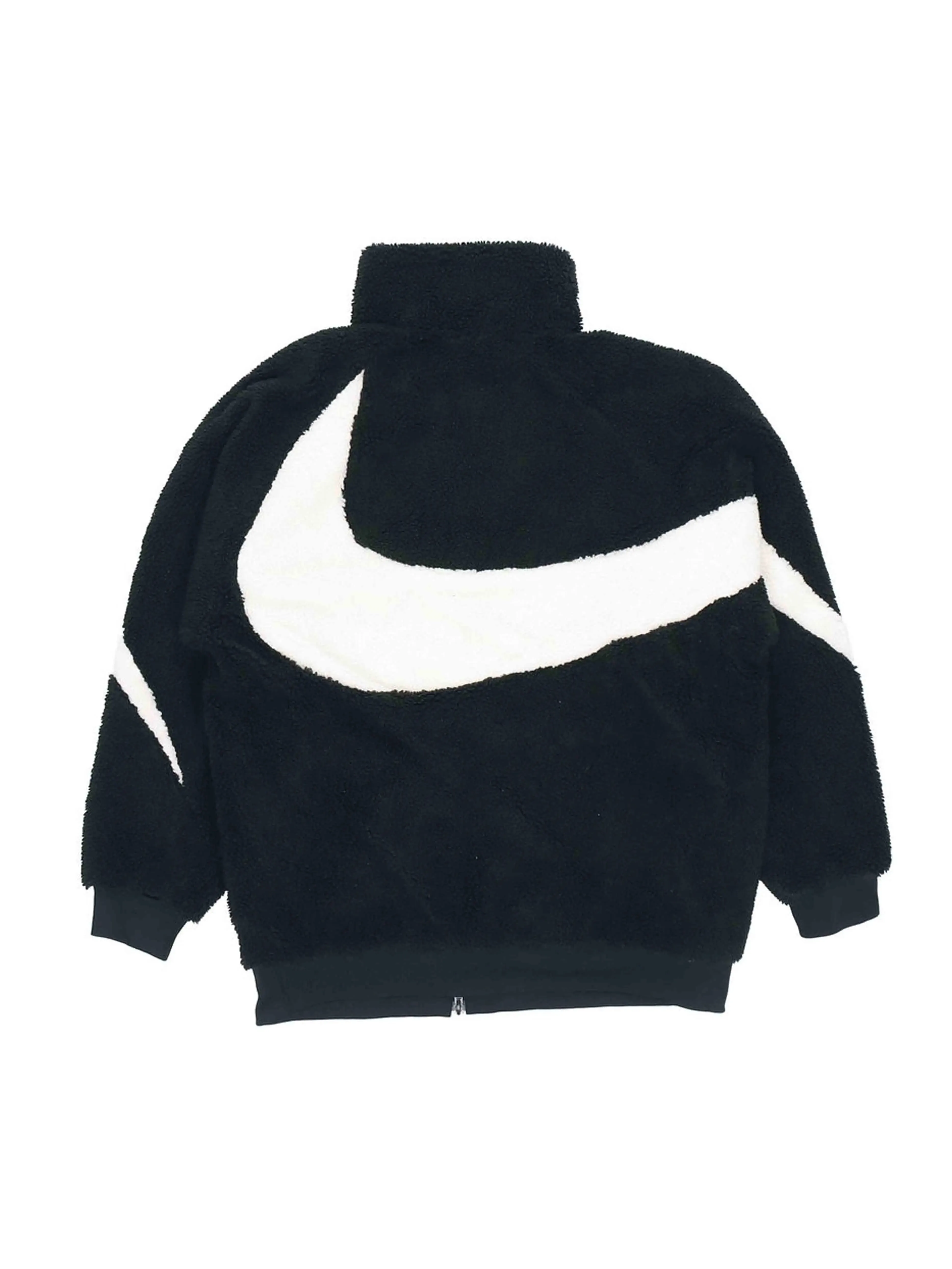 Nike Big Swoosh Reversible Boa Jacket Black White [Asia Sizing]