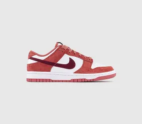 Nike Dunk Low Trainers White Teram Red Dragon Red