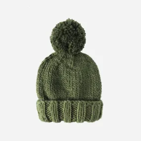 Olive Classic Pom Hat