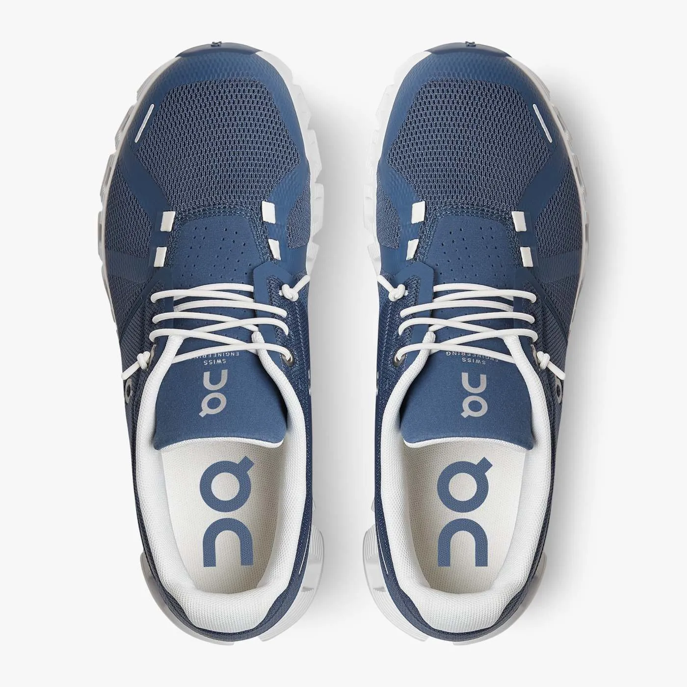 On Running Women's Cloud 5 Shoes - Denim / White