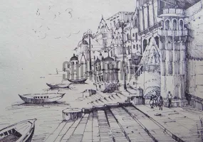 Painting of a Benares Ghat