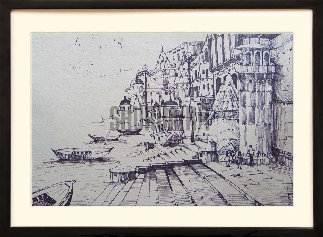 Painting of a Benares Ghat