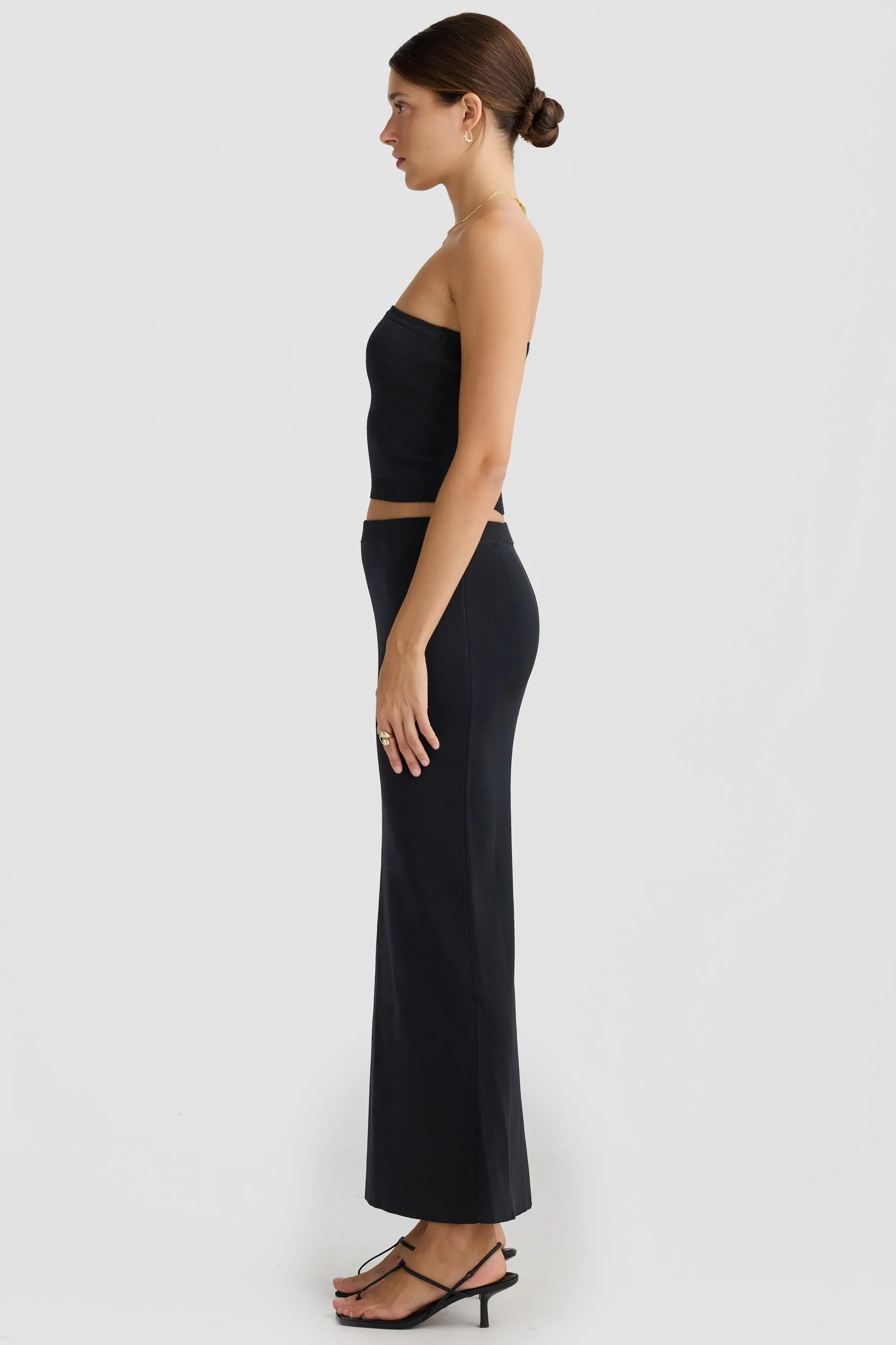 Piper Knit Maxi Skirt Black