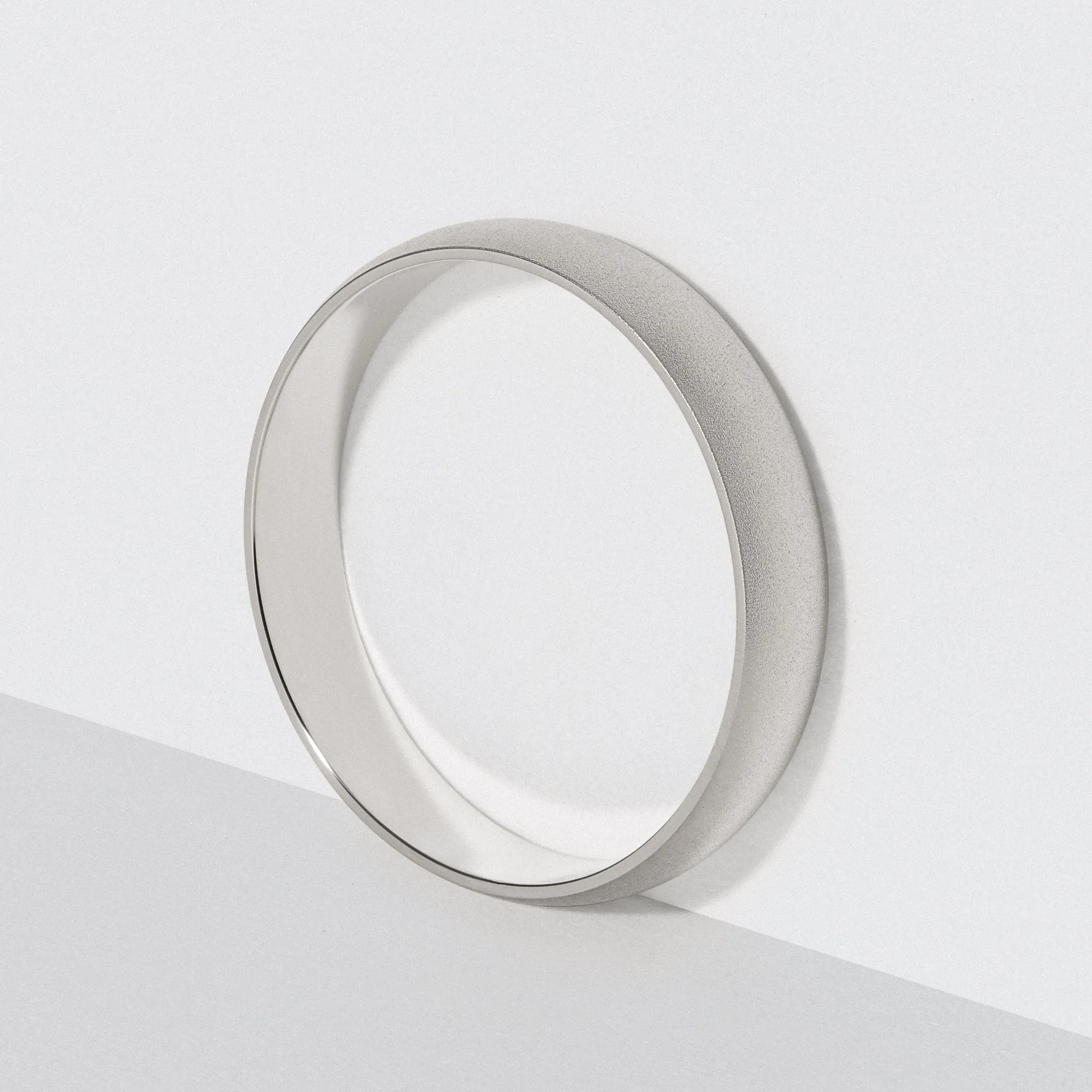 Platinum Classic Wedding Band - Matte 4mm