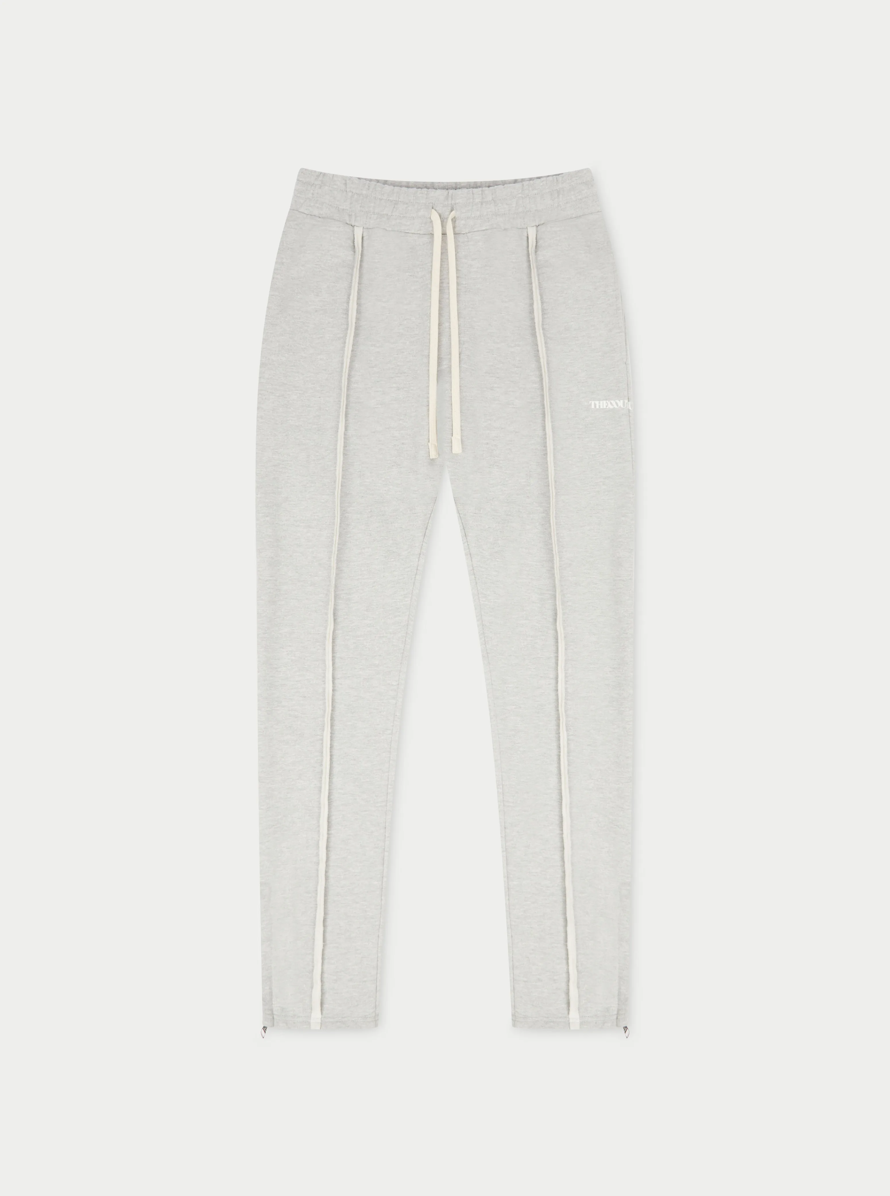 RAW SEAM STRAIGHT LEG JOGGERS - GREY MARL