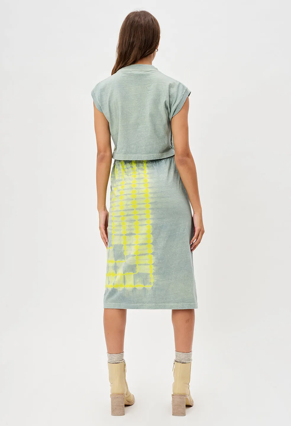 Reconstructed Tie Dye Midi Dress / Jade X Lemon