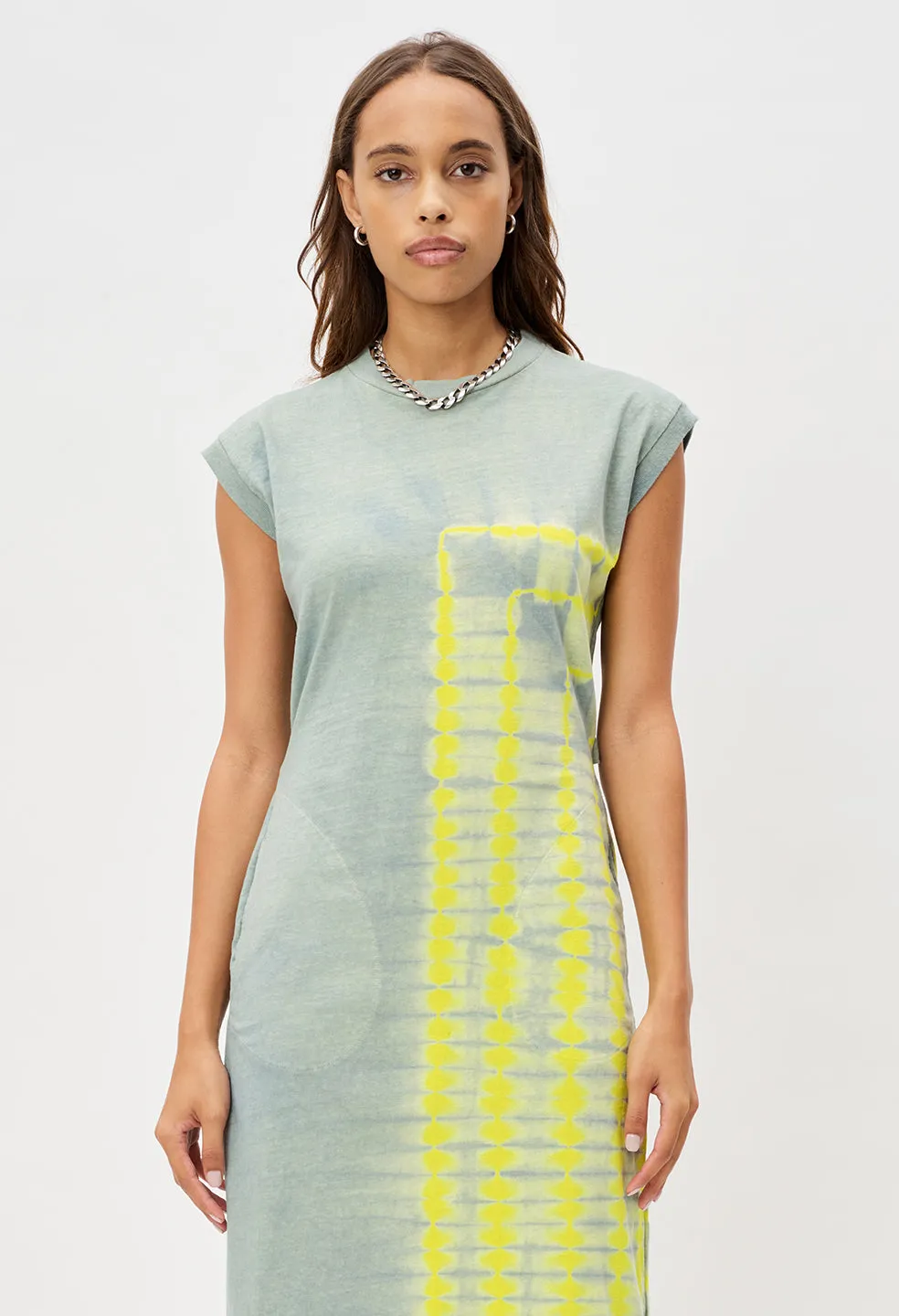 Reconstructed Tie Dye Midi Dress / Jade X Lemon