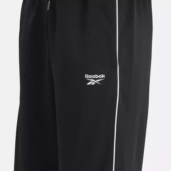 REEBOK MEN'S VECTOR TRICOT BLACK TRACKPANTS