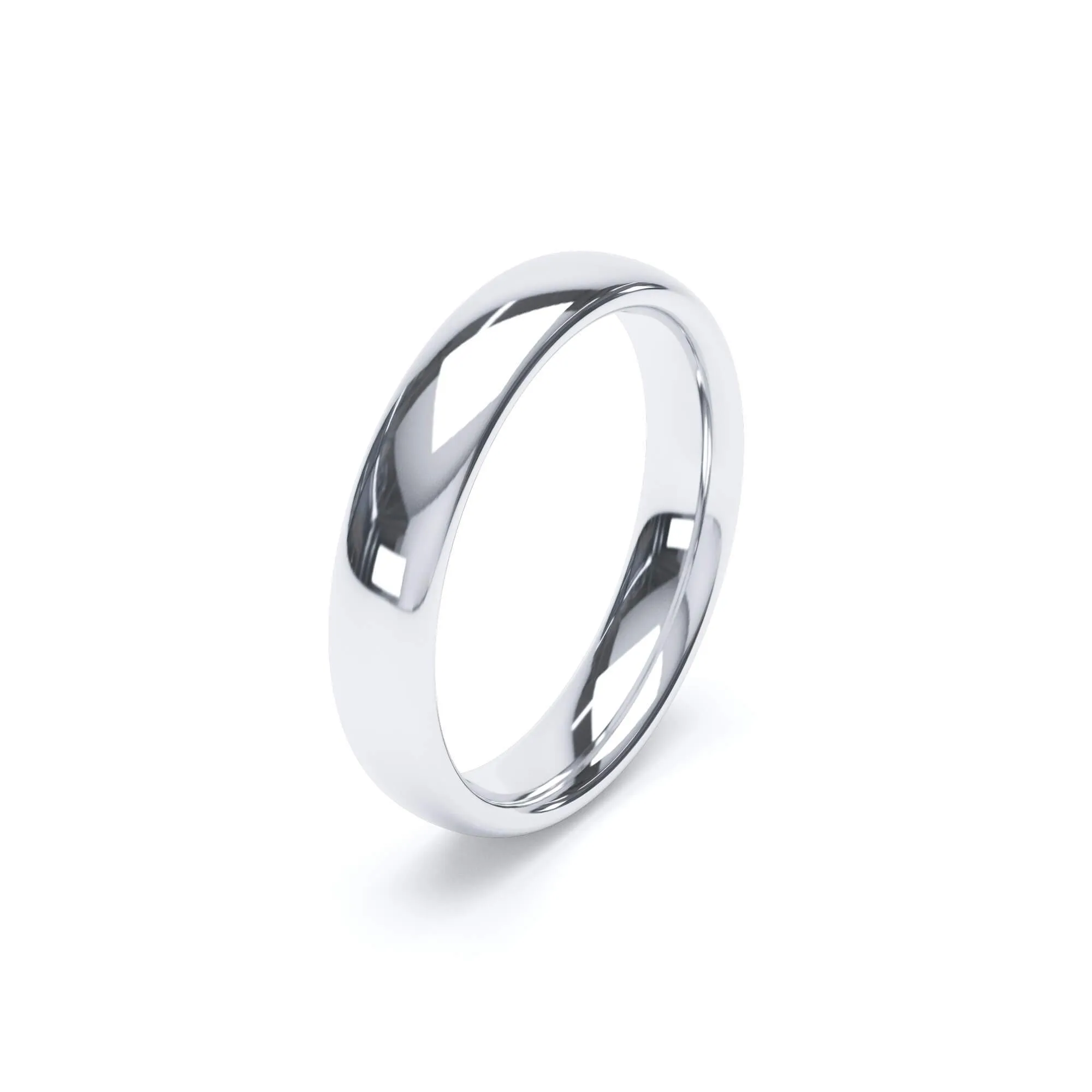 - Regular Court Profile Wedding Ring 18k White Gold