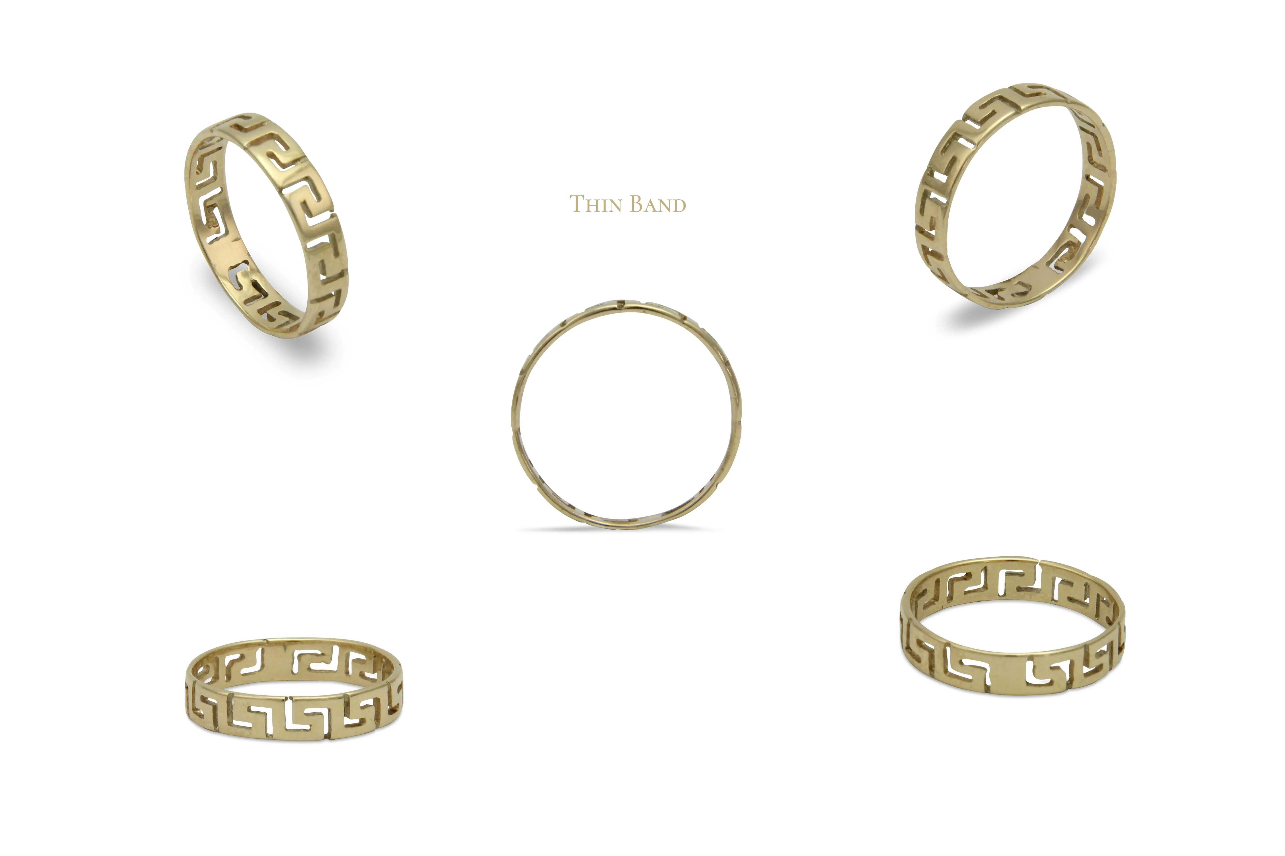 Rivers of Life Meander Gold Ring