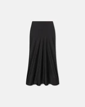 Sabeen - Slip Satin Maxi Skirt - Black