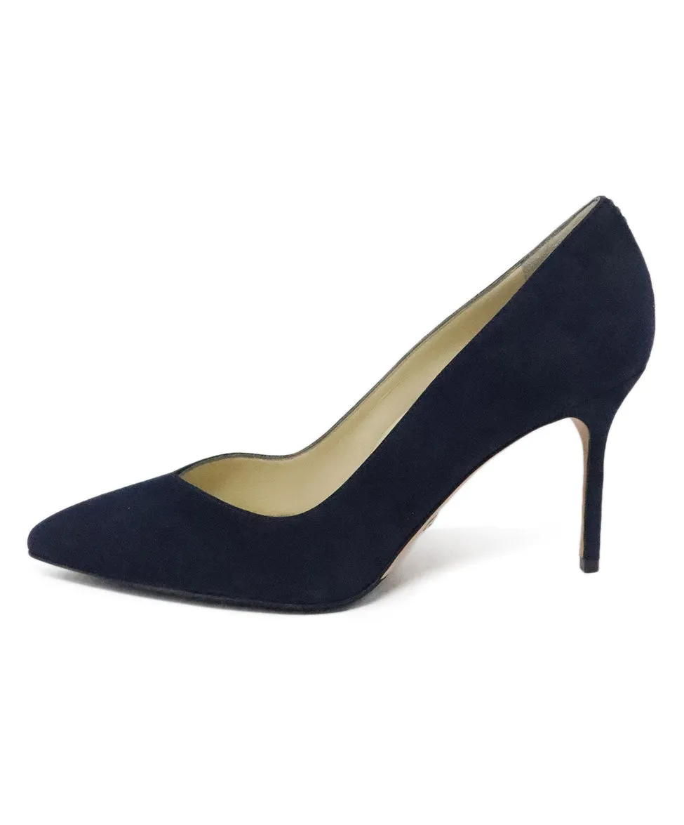 Sarah Flint Navy Suede Heels sz 8