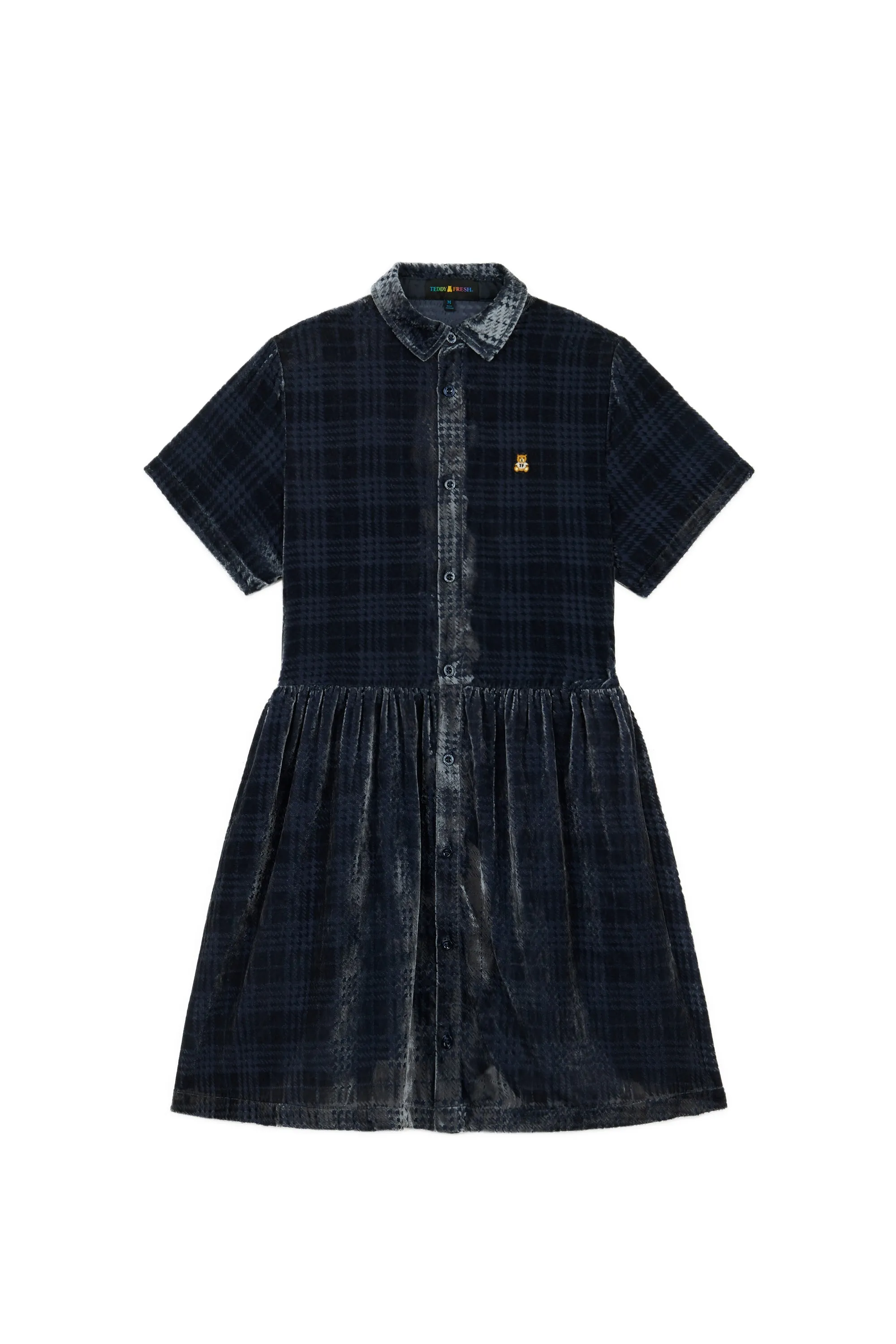 Sheer Check Shirt Dress