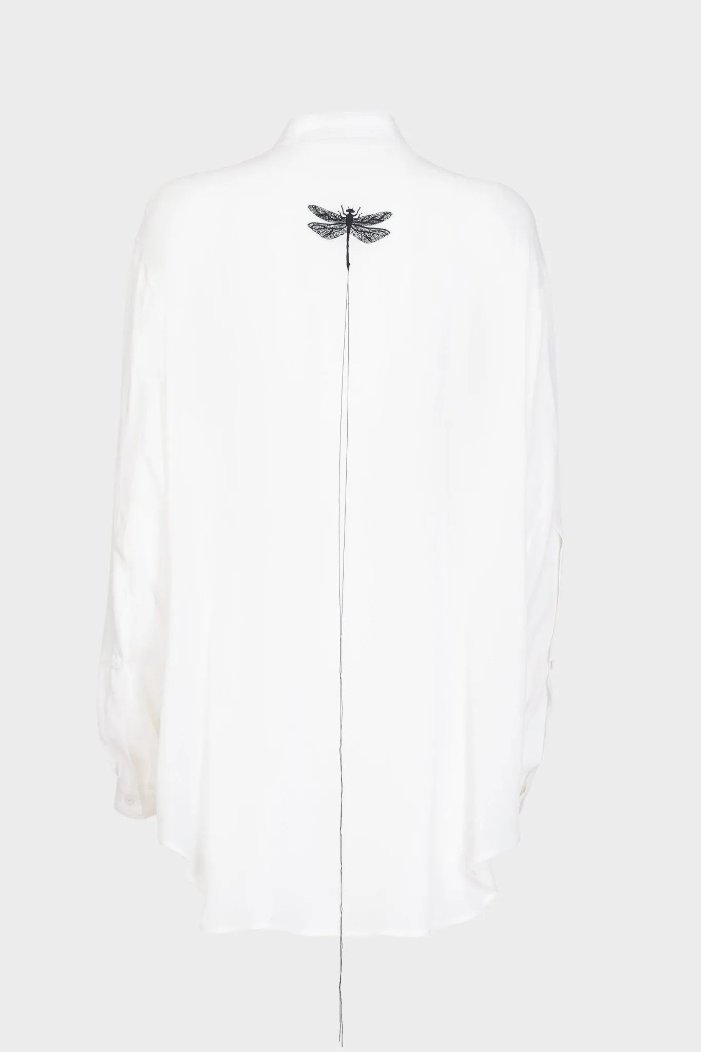 Silk Mandarin Neck Shirt