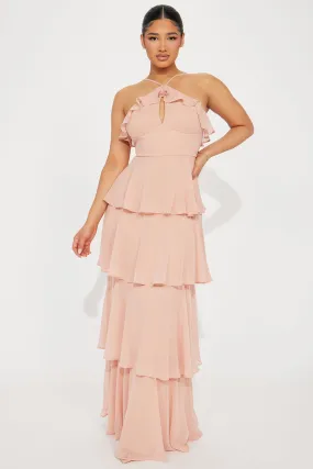 Tabitha Chiffon Maxi Dress - Peach