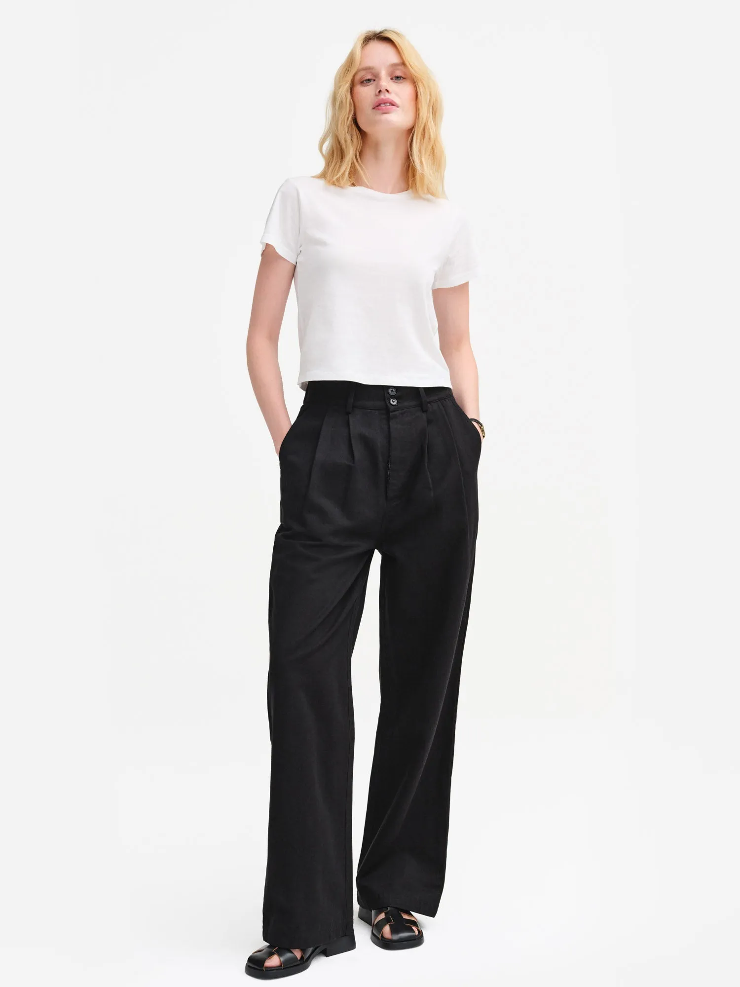 Tencel Twill Pleated Pant