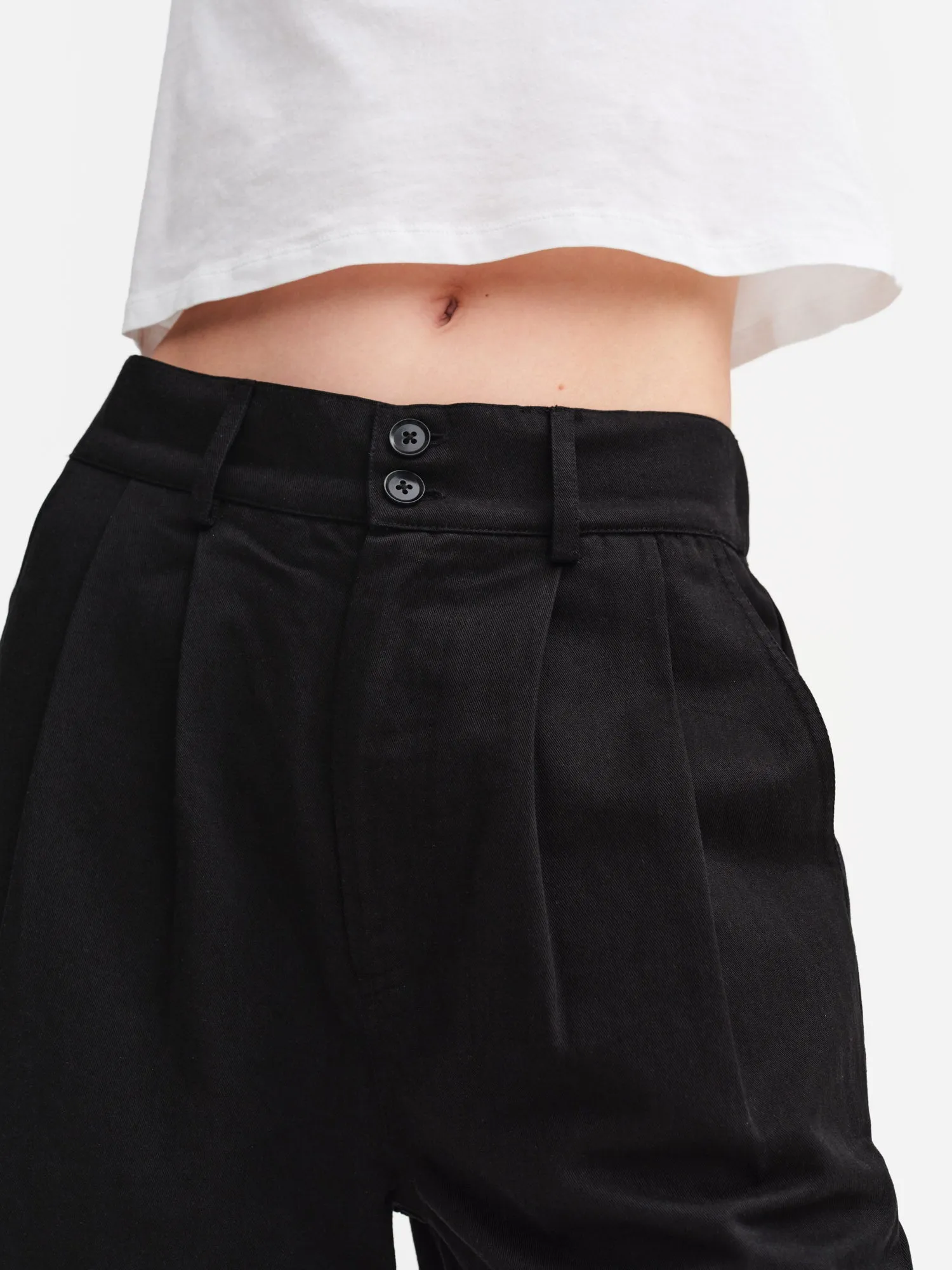 Tencel Twill Pleated Pant