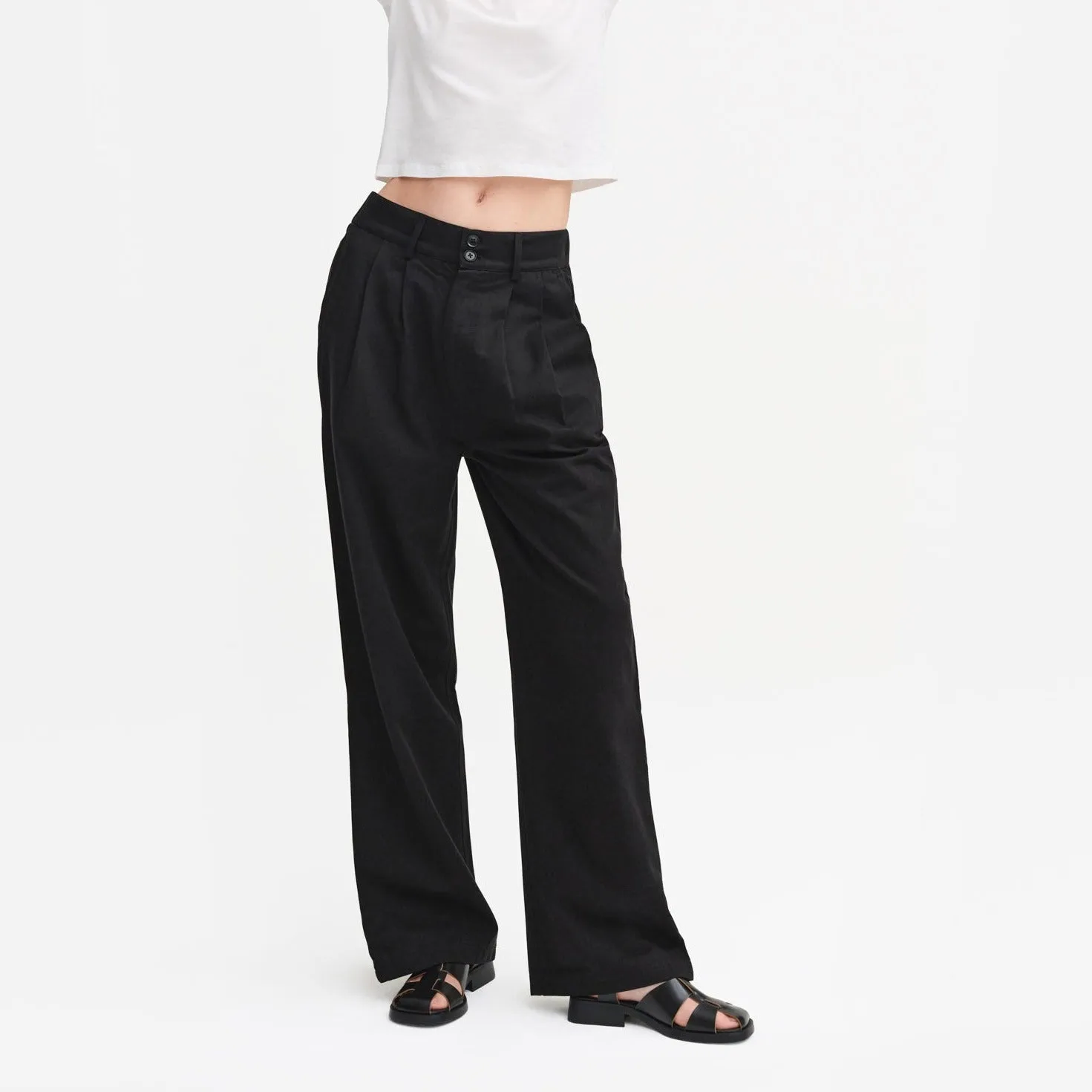 Tencel Twill Pleated Pant