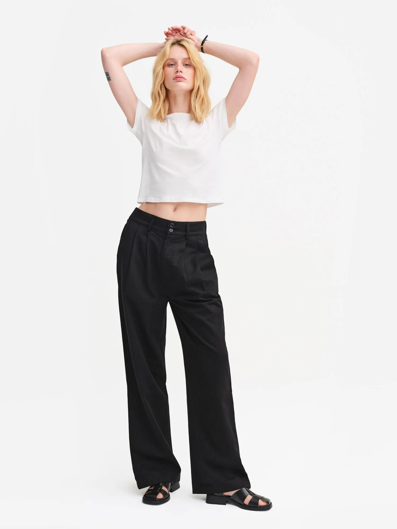 Tencel Twill Pleated Pant