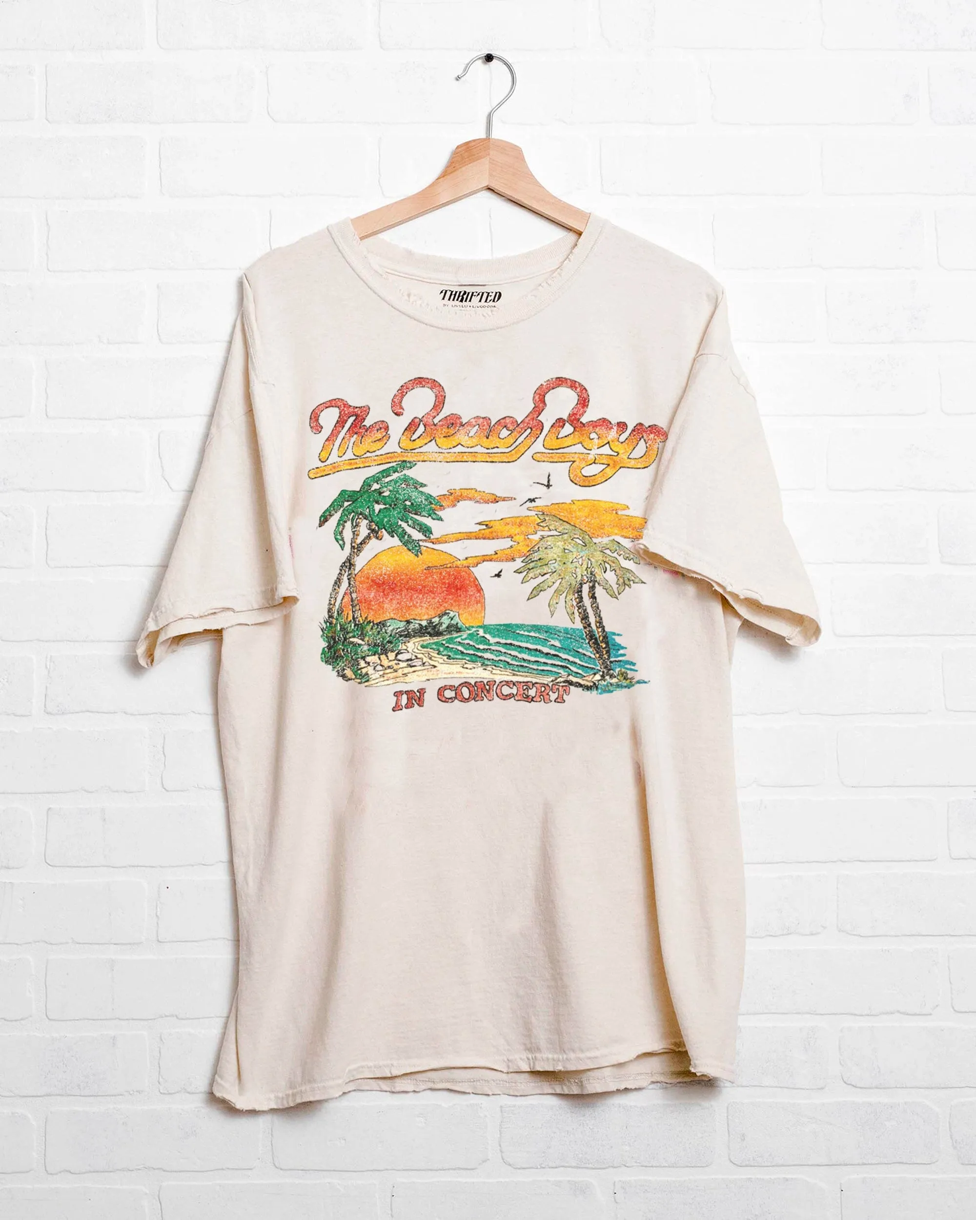 The Beach Boys In Concert Off White Thrifted Tee