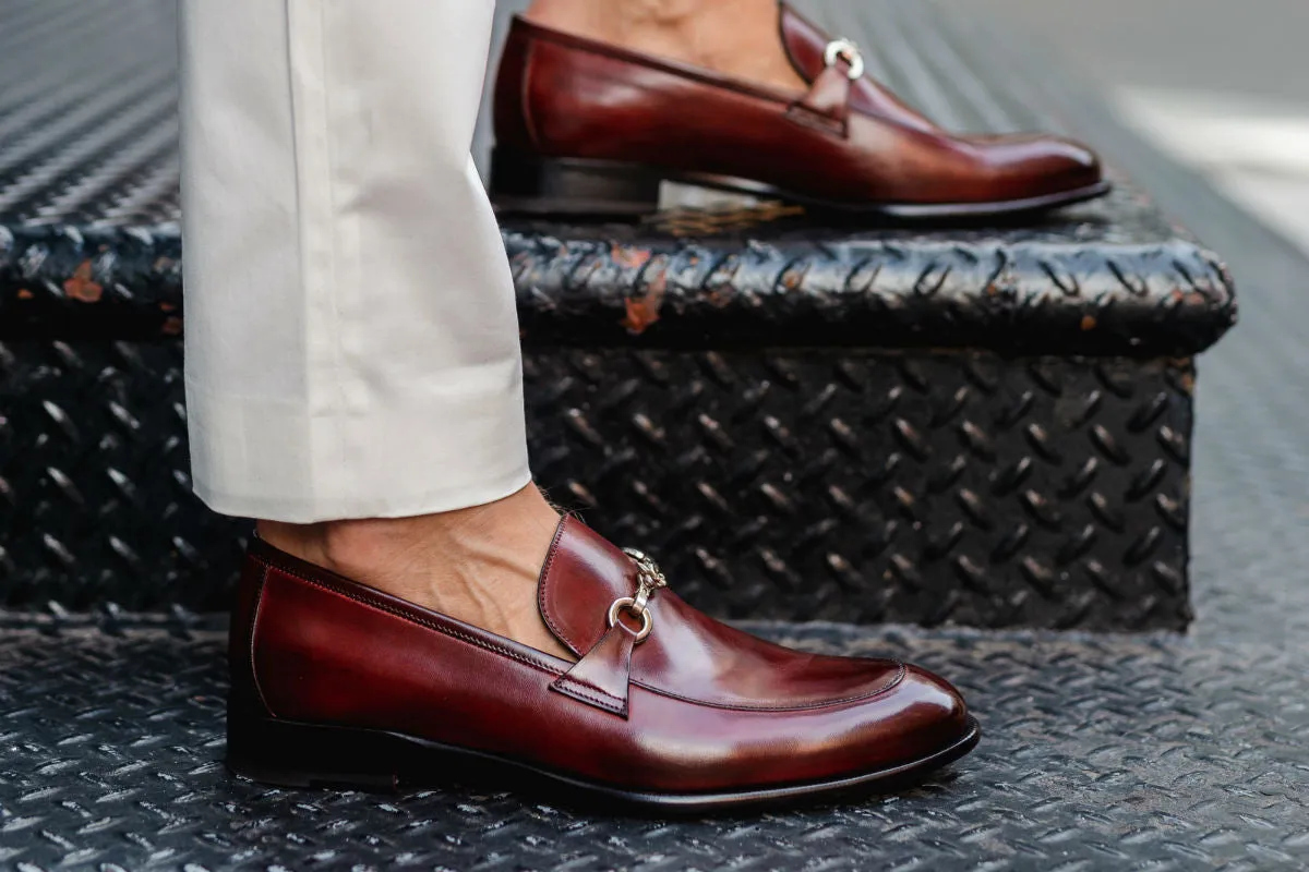 The Caine Bit Loafer - Oxblood