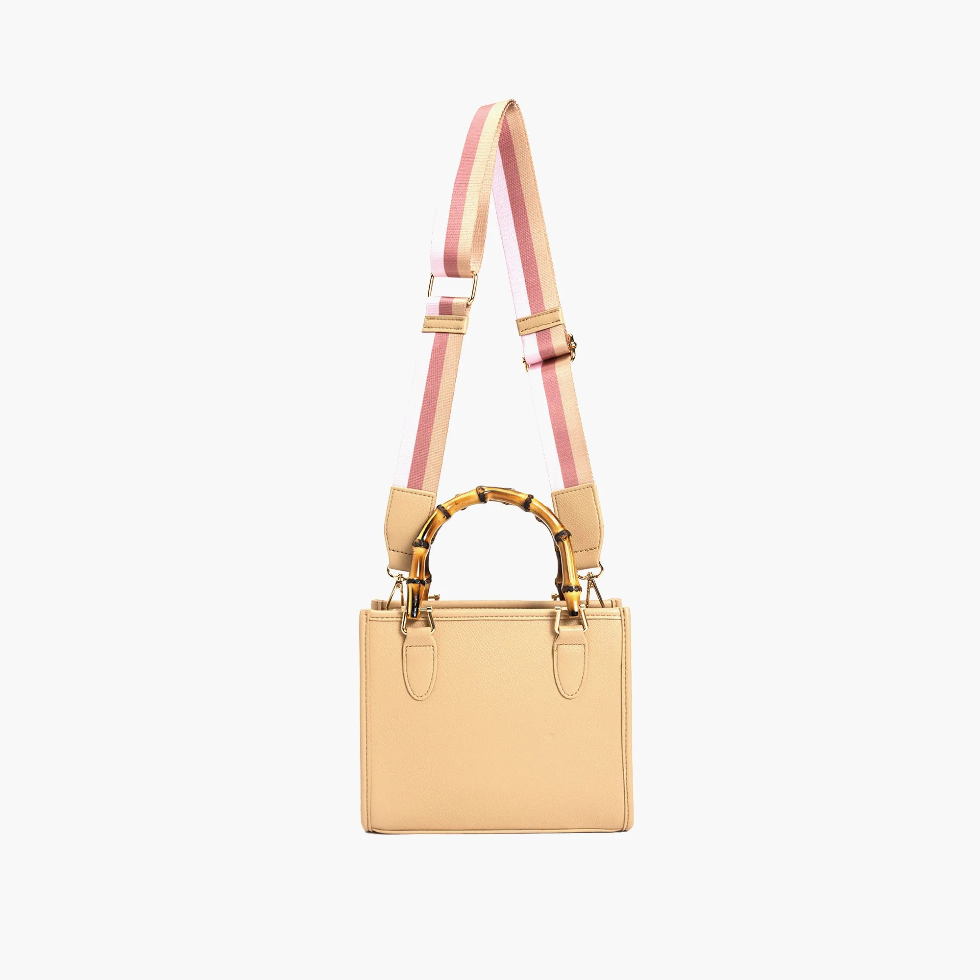 The Kate Wooden Handle Strap Satchel Bag