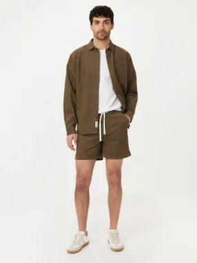 The Owen Light Corduroy Short in Tuscany Green