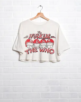 The Who Huskers Rock White Cropped Tee