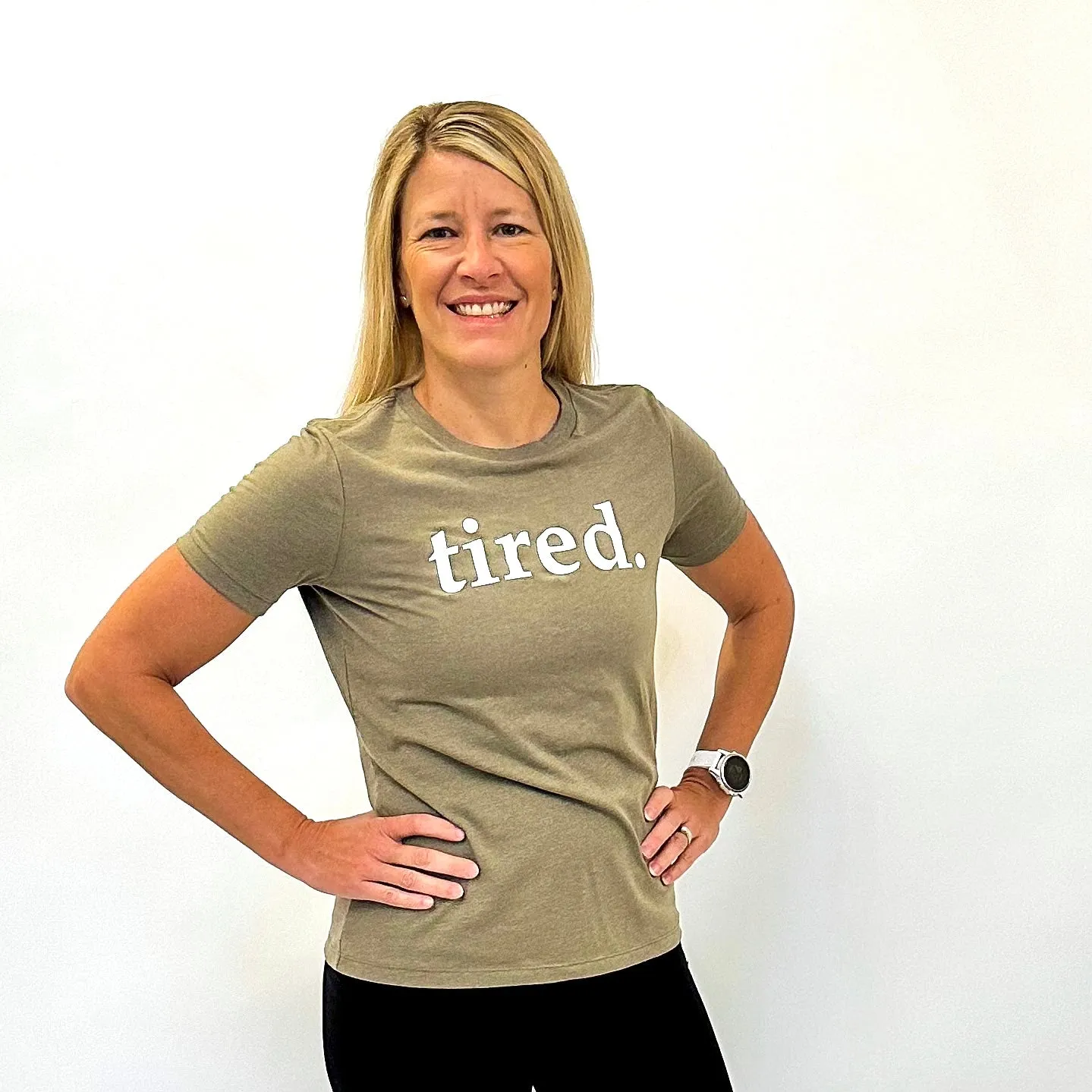 Tired Tee – Black and Olive