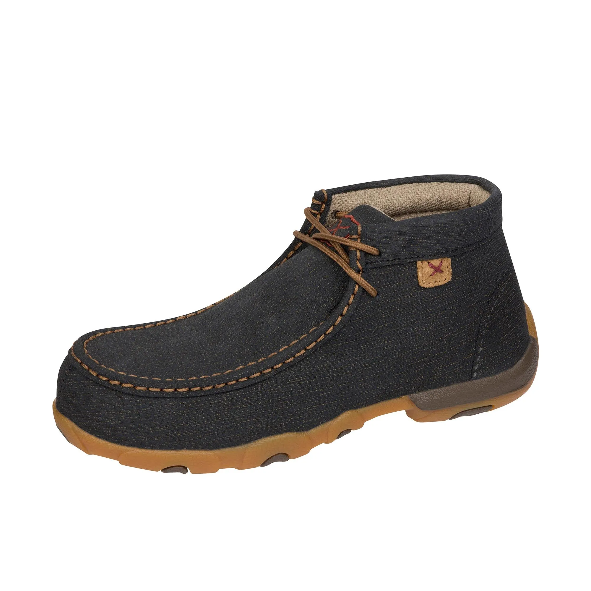 Twisted X Womens Work Chukka Driving Moc Alloy Toe Charcoal Brown