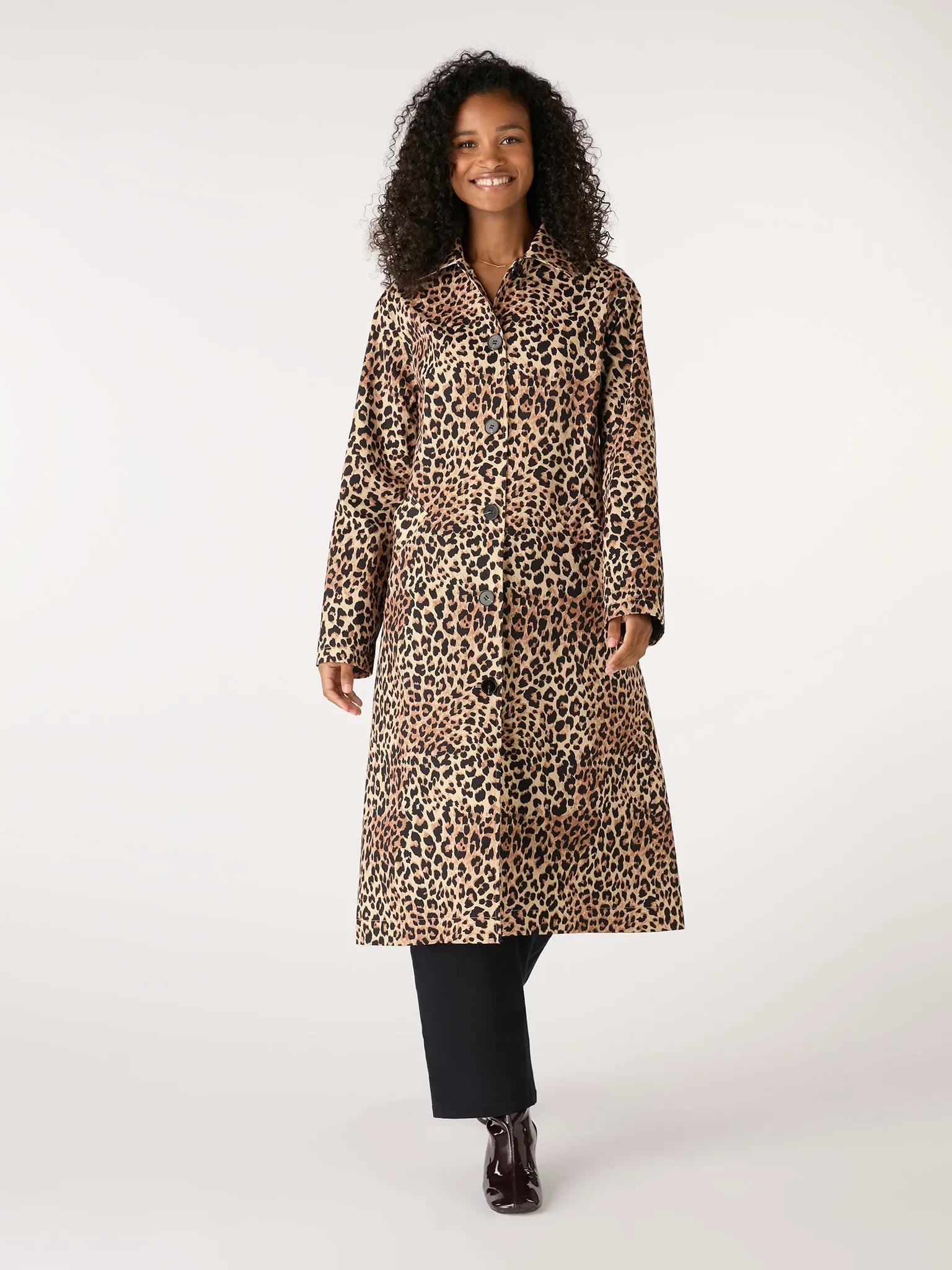 Valencia Cheetah Printed Trench