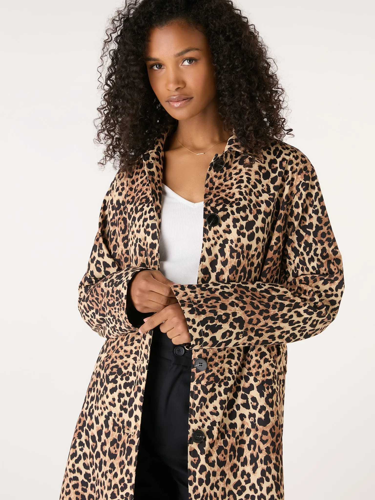 Valencia Cheetah Printed Trench