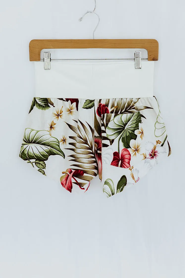 Vintage Aloha Pau Hana Shorts - Pua Lani Print