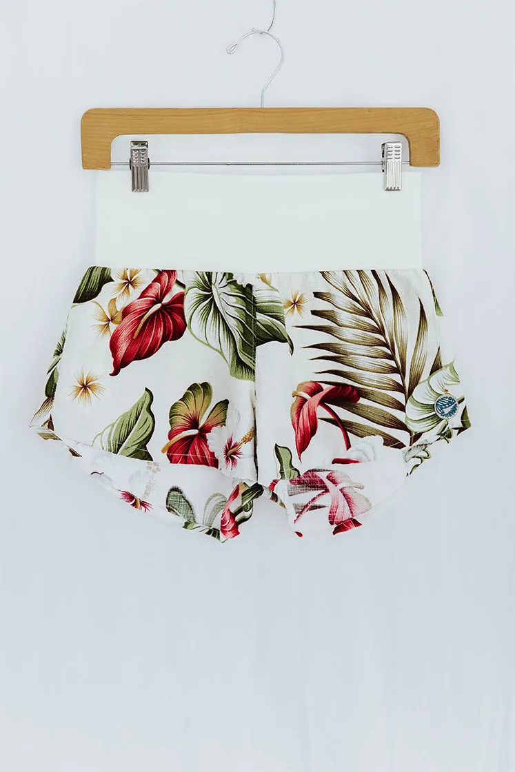 Vintage Aloha Pau Hana Shorts - Pua Lani Print