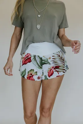 Vintage Aloha Pau Hana Shorts - Pua Lani Print