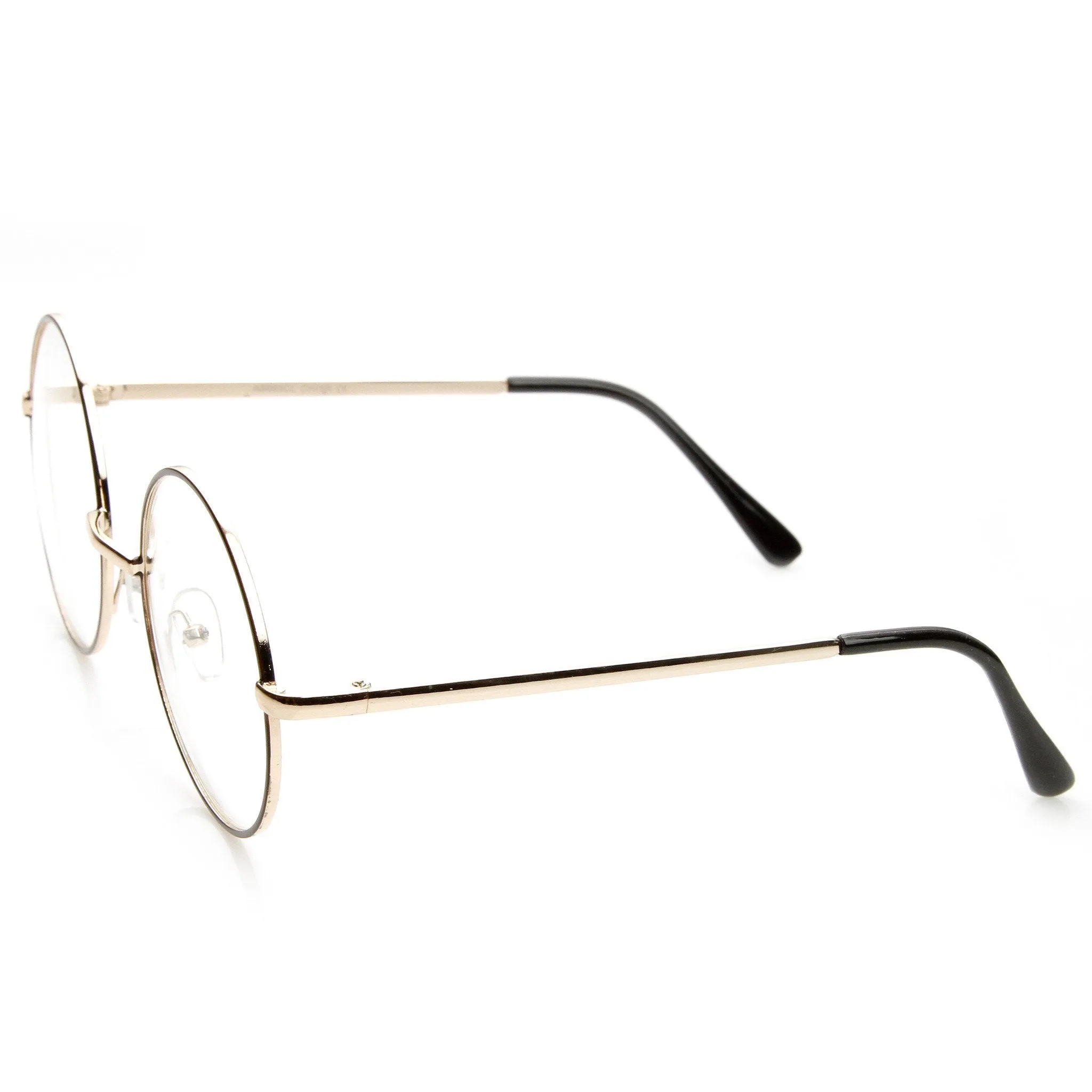 Vintage Lennon Inspired Clear Lens Round Frame Glasses