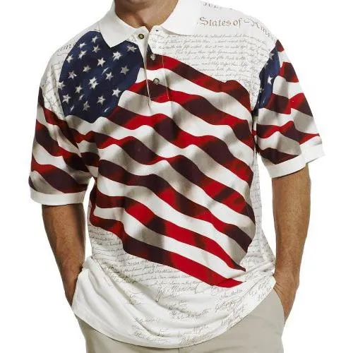 Waving Flag Men's Polo Shirt