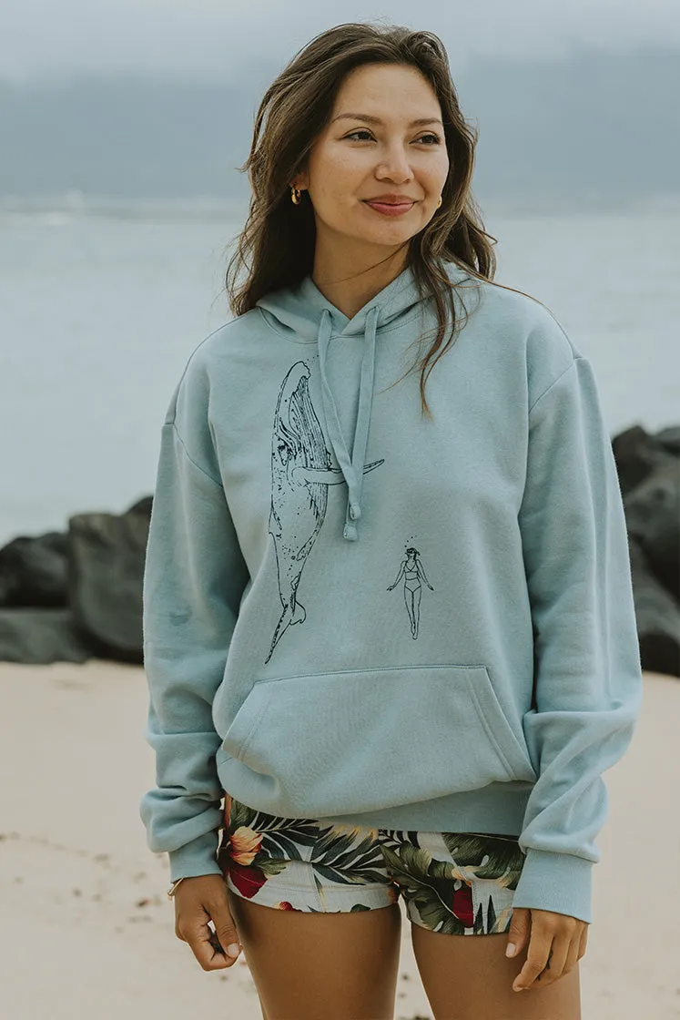 Whale Dance Hoodie - Sky Blue