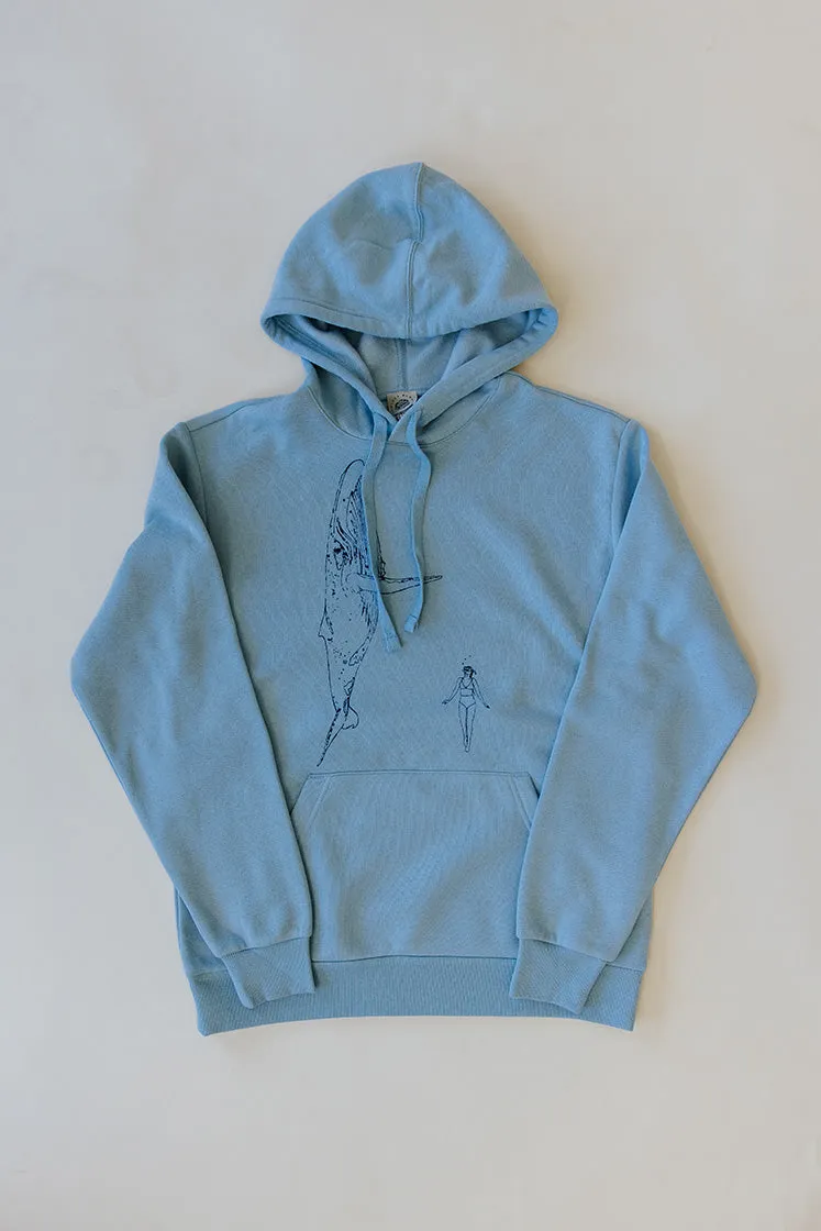 Whale Dance Hoodie - Sky Blue