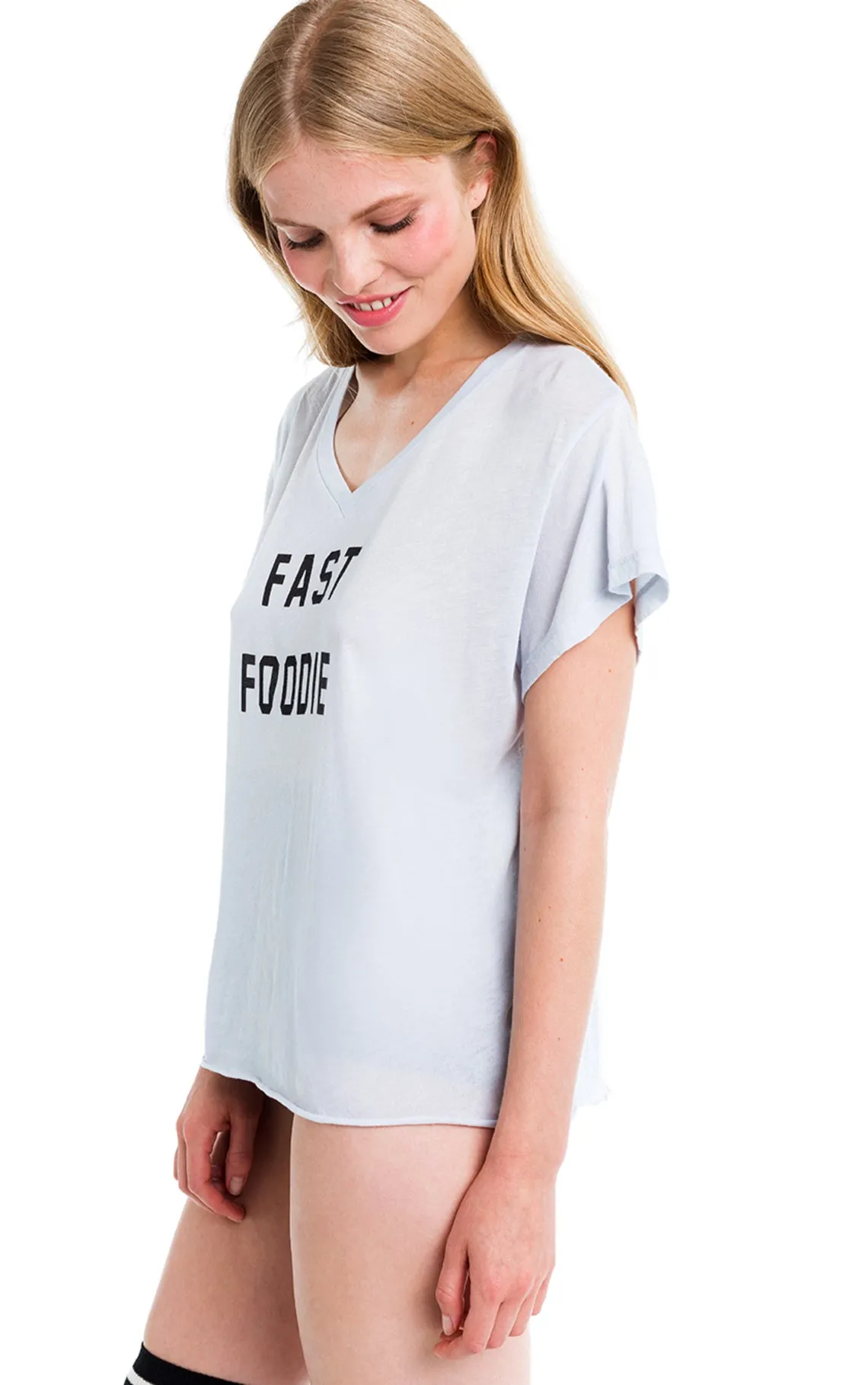 Wildfox Fast Foodie Romeo V-Neck Tee Shirt