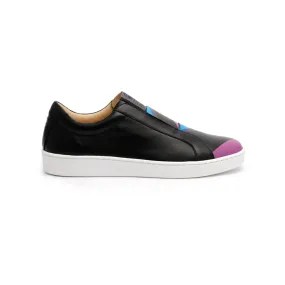 Women's Bishop Bolt Black Leather Sneakers 91791-956