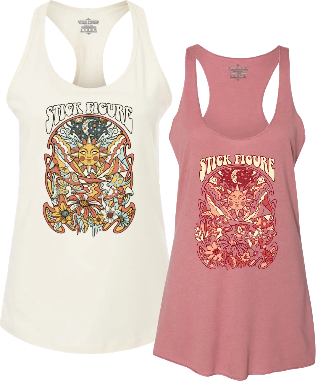 Women's Wisdom Sun Tank (Cream & Mauve)