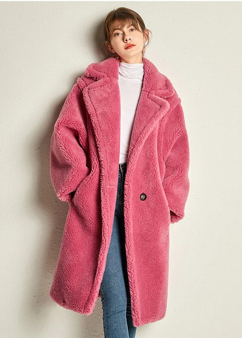 Wool Blend One Button Coat