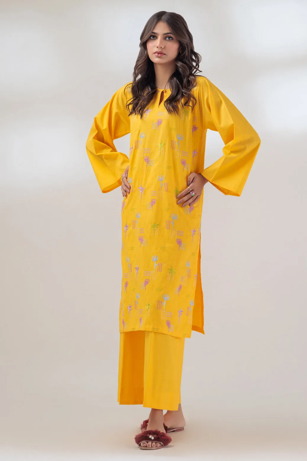 YELLOW-JACQUARD-2 PIECE (BSAS232P18) BIN 22-29 R10