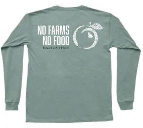 YOUTH No Farms No Food Long Sleeve Pocket Tee